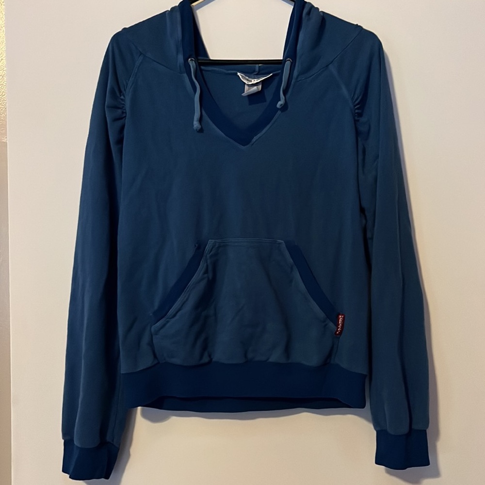Hard Tail Forever Hoodie Sweatshirt Blue Size Small